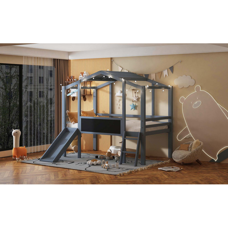 Muhlfeld Kids Twin Loft Bed, Gray