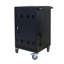 Tablet Laptop 32-Bit-Plastic Device Basket Device For Mobile Charging Trolley- Includes Cable Management Dividers, Cable Clips, Storage Compartment, And Removable Doors (Black)-123994475
