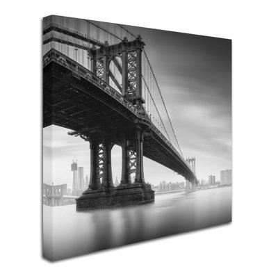 "Zachery" Manhattan Bridge I "par Moises Levy, reproduction de photo sur toile tendue
