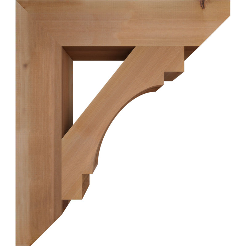 Support en bois / corbeau, Cèdre rouge de l'Ouest (lisse), H 32 x l 5,5 x P 28