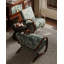 Fauteuil de style français en tissu jacquard, fauteuil d'appoint avec pieds incurvés en acier au carbone pour le salon