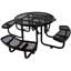 Table de pique-nique en acier 46 po avec parasol 46 po - noir