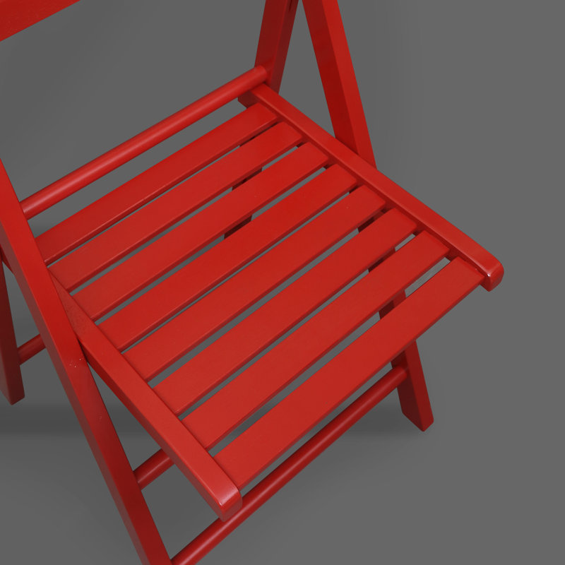 Ensemble de chaises pliantes Donnis, Rouge