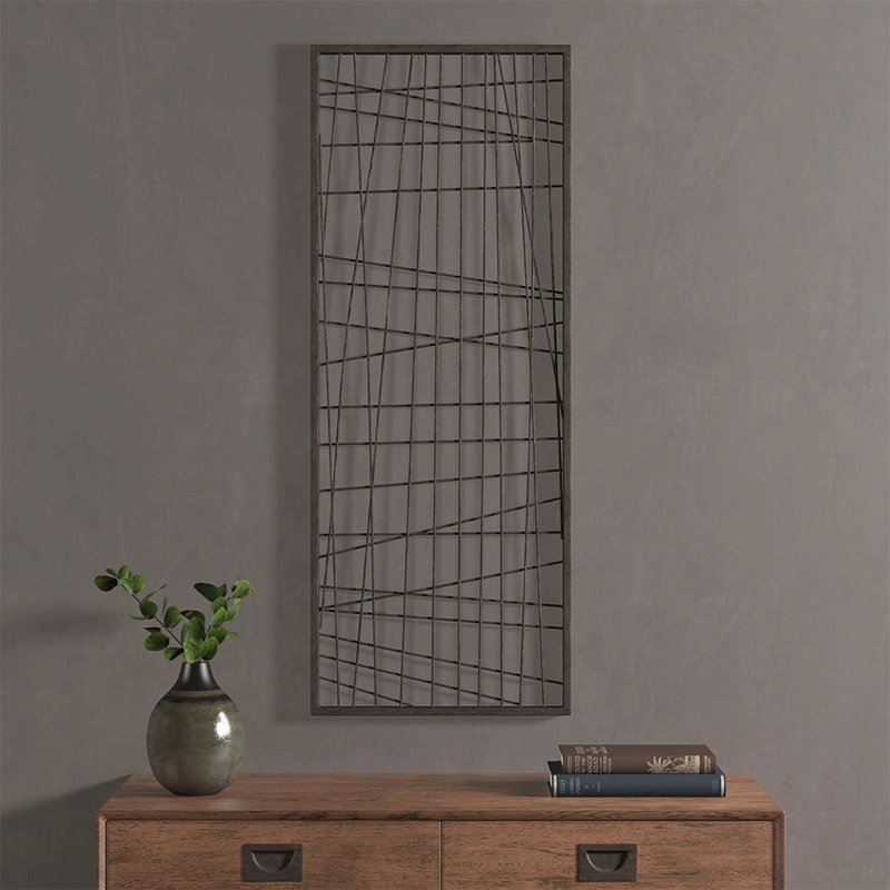 Distressed Black Metal Wall Decor