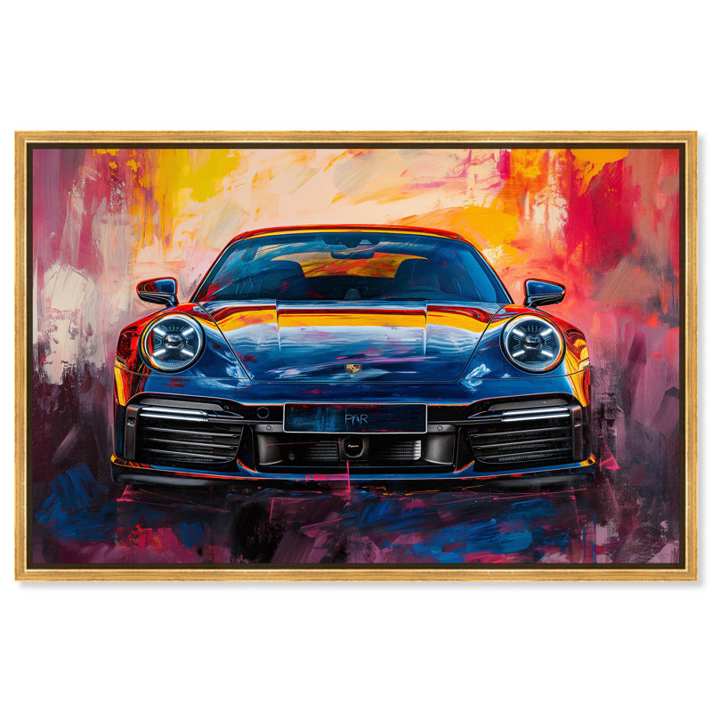 Les peintures de voitures de luxe de couleur de velours de la voiture par Art Remedy, Cadre flottant doré