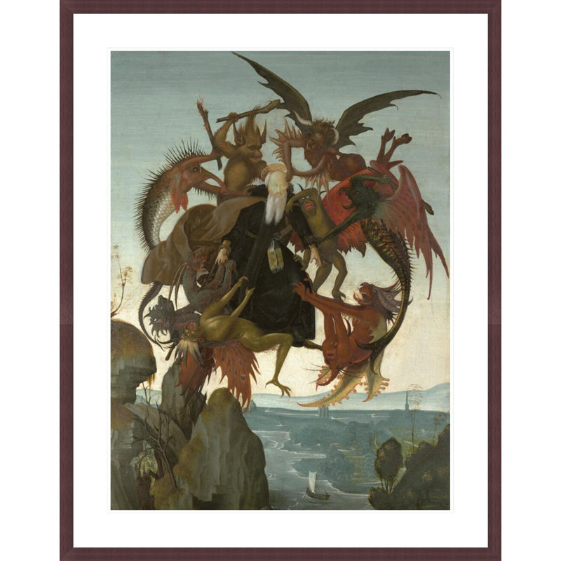 The Torment of Saint Anthony by Michelangelo Buonarroti -Framed Giclee Print, H 41,5 po x l 32,67 po
