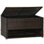 Outdoor Deck Box & Shoe Storage, PE Rattan Wicker Towel Rack With Liner