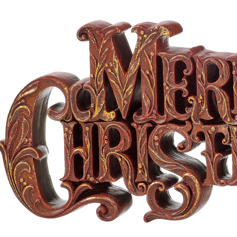 Panneau 9,5 "résine" Merry Christmas "