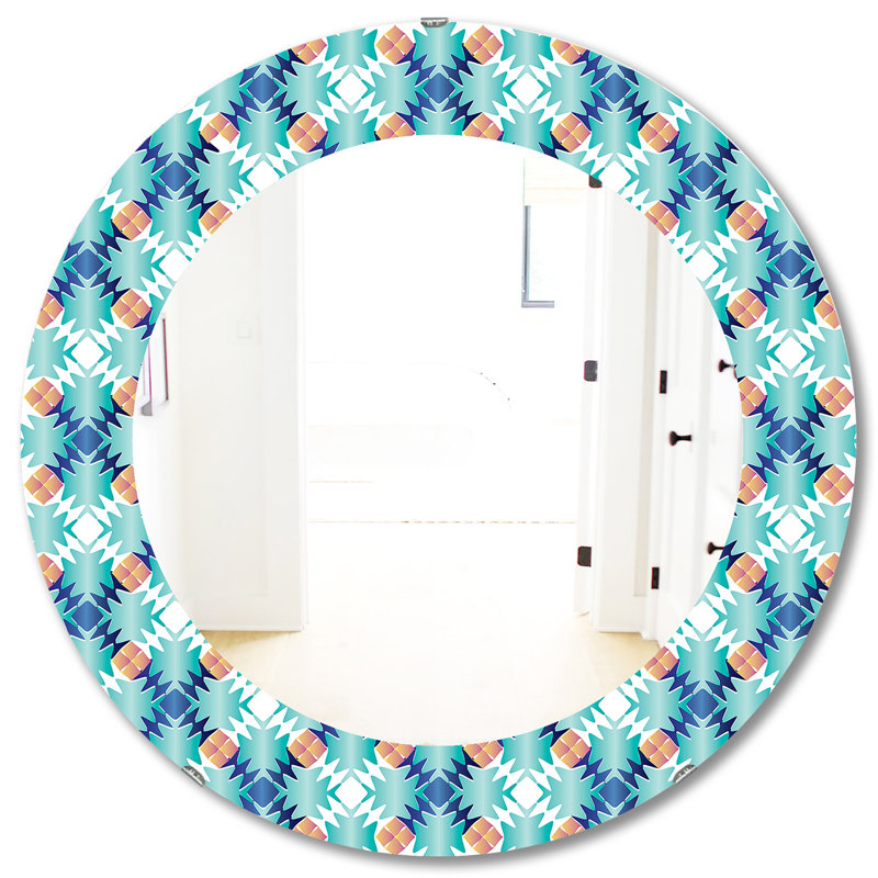 Shades Of Blue 2 - Miroir Mid-Century, H 31,5 po x l po