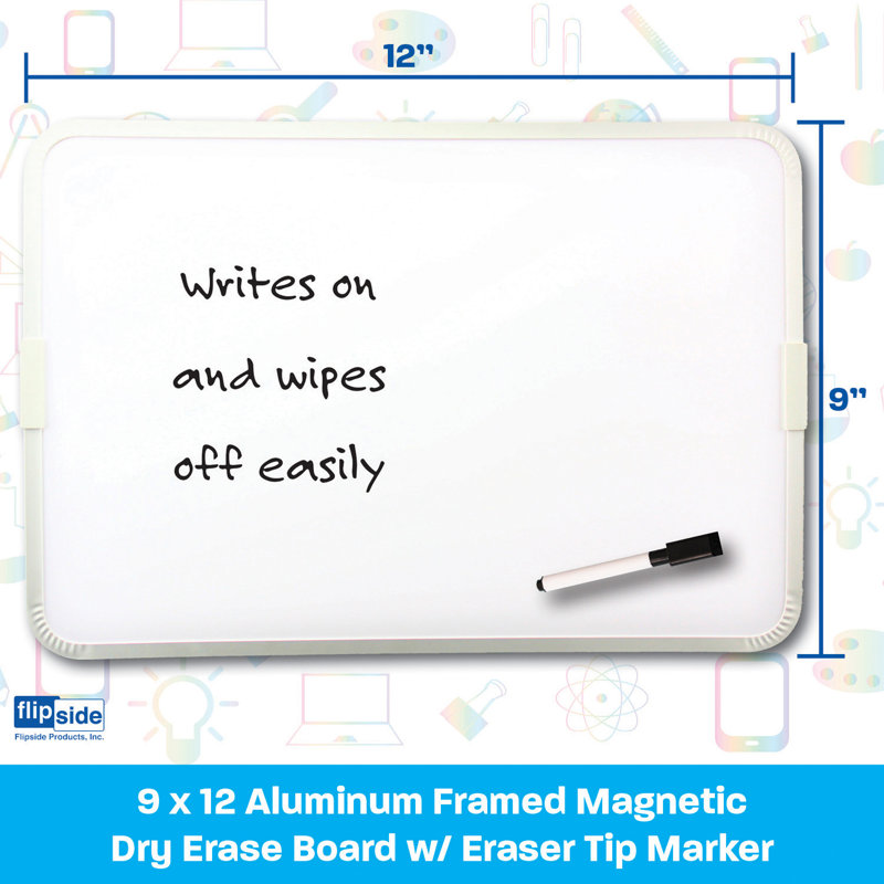 Tableau blanc interactif mural 12 po x 17,5 po, 9 po x 12 po