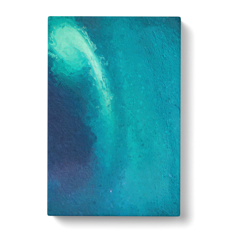 View If The Northern Lights In Abstract - Wrapped Canvas Painting, 50cm H x 35cm W x 3cm D