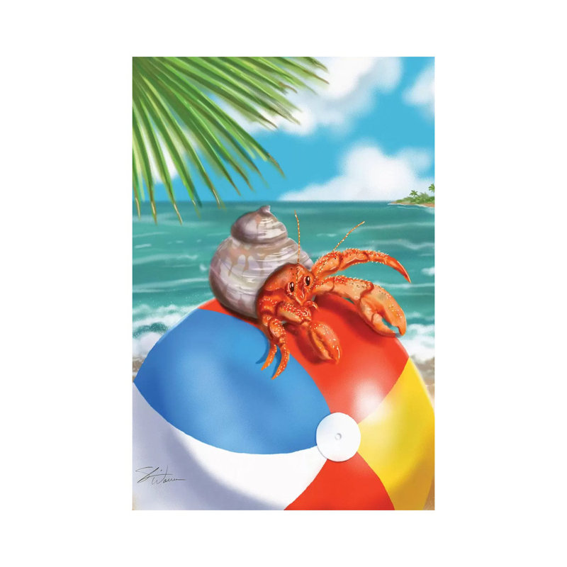 Beach Friends - Hermit Crab by Shari Warren - Wrapped Canvas Print, 66.04 cm H x 45.72 cm W x 1.91 cm D