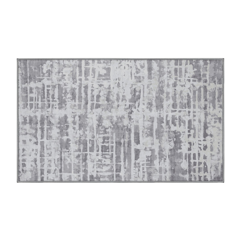 Tapis gris lavable à la machine