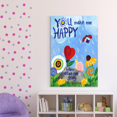 You Make Me Happy by Nicola Joyner - Wrapped Canvas Print
