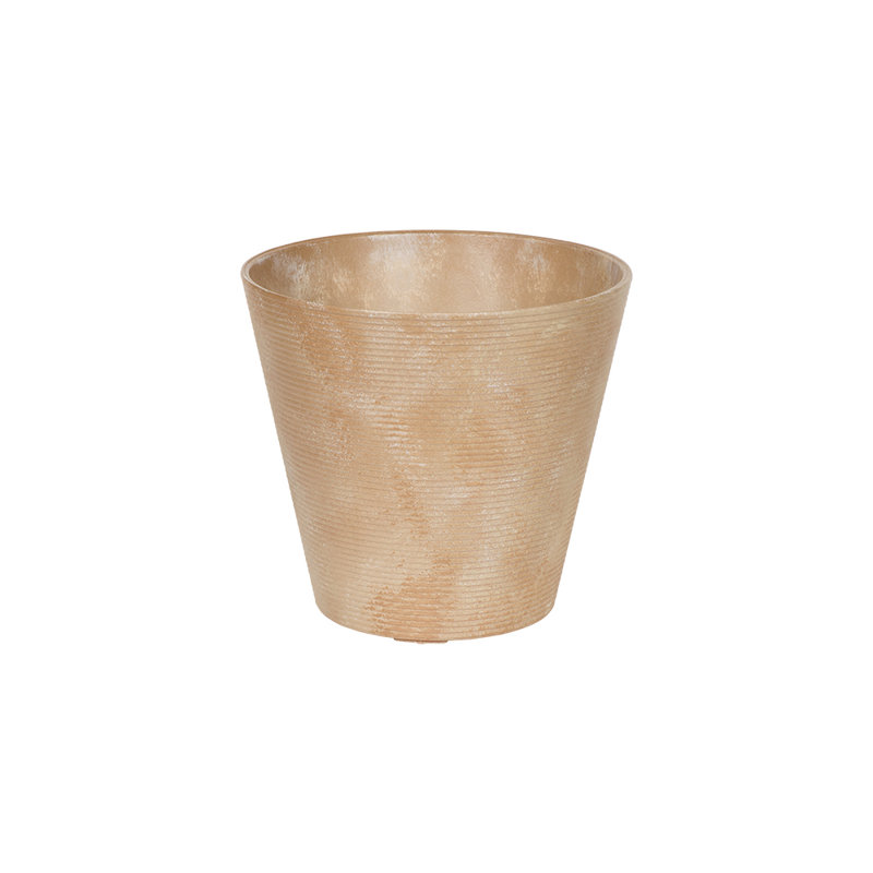Pot à fleurs en résine Carreras, Taupe, H 9,5 po x l 10,25 po x P 10,5 po