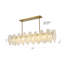 Lustre rectangulaire en verre 8 lumières Transitional 