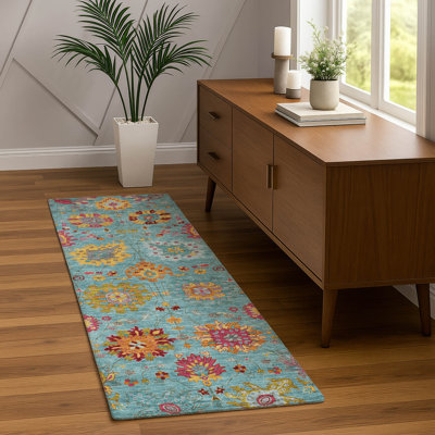 Tapis damassé intérieur / extérieur lavable à la machine ACN2288