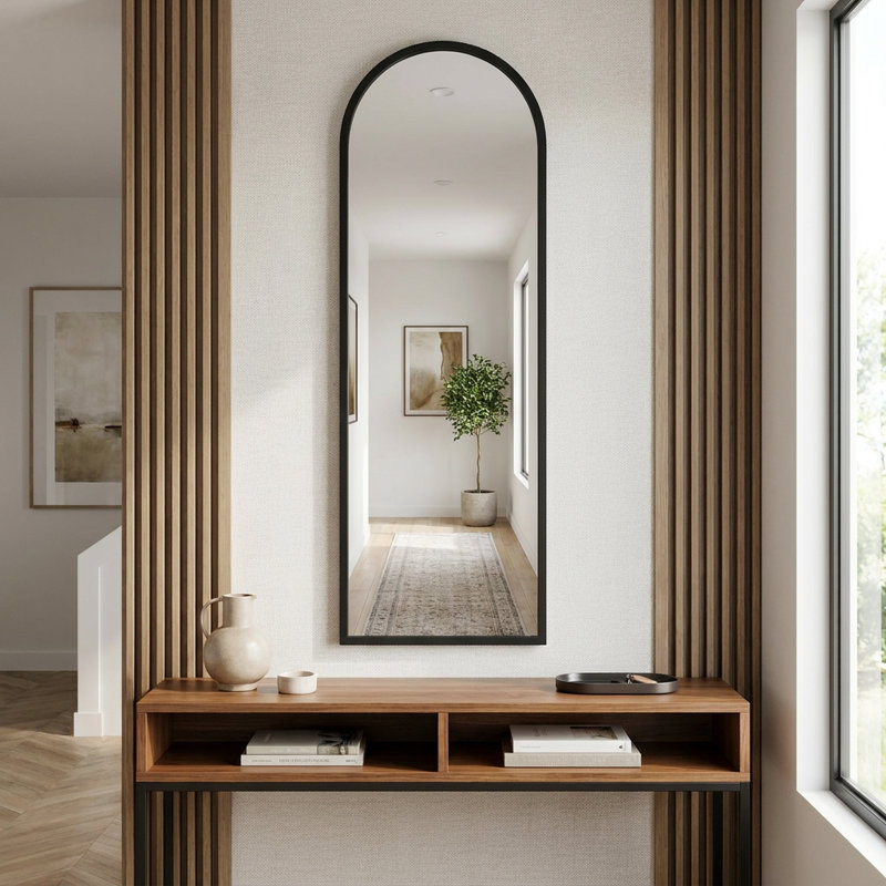 Miroir d'appoint 20 "x 63" Emma, Black
