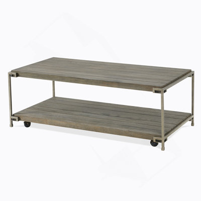 Rectangular Coffee Table With Manufactured Wood Table Topand Shelf
