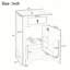 Meuble-lavabo de 20 pouces avec lavabo en céramique, porte à fermeture douce, tablette réglable et support de rangement fixé à la porte - idéal pour les petites salles de bain-236697623