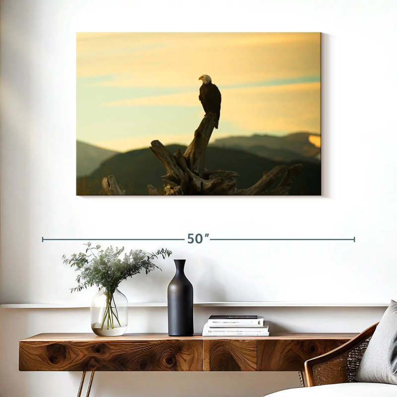 Eagle At Sunset, 26" H x 39" W