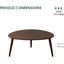 Solid Wood Three Leg Coffee Table-2101071692