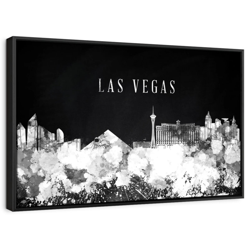 "Las Vegas noir et blanc", H 29 po x l 43 po