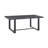 Ceion Outdoor Patio Rectangular Dining Table Set In Aluminum With Gray Cushions-104562799