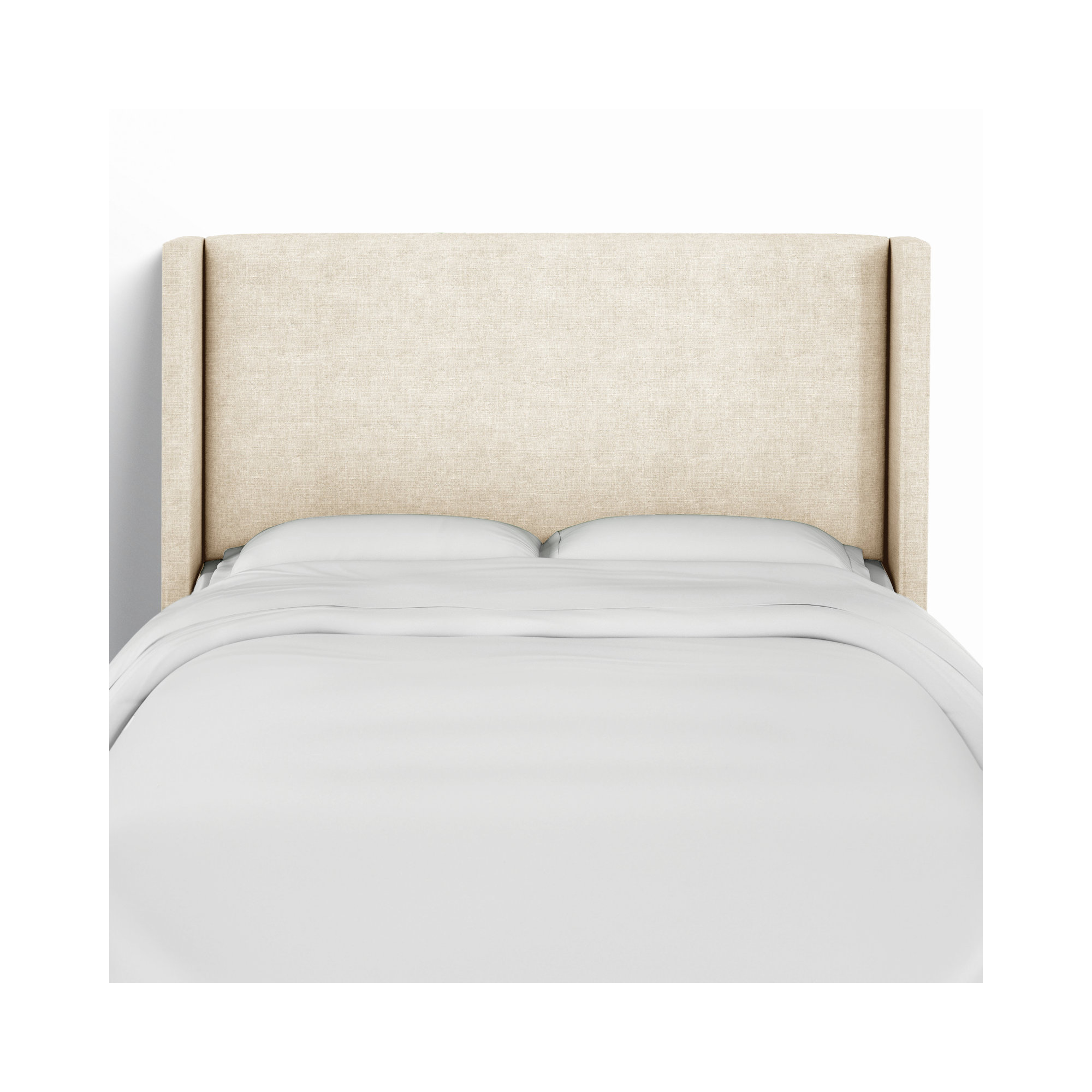 Hanson Upholstered Headboard, Full, Classic Talc Linen