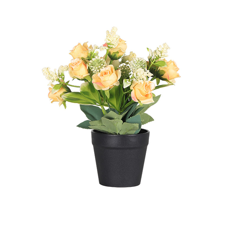 Plante artificielle en pot, Doré
