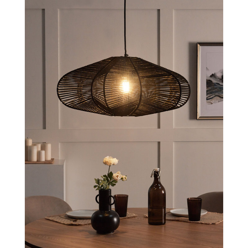1 - Light Satin Black Geometric Pendant