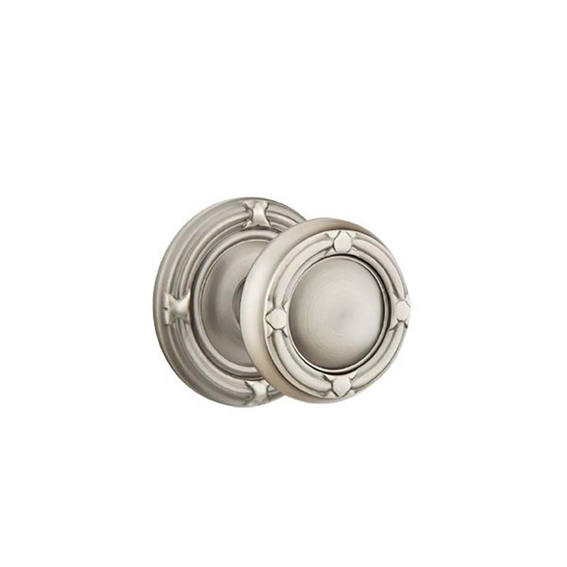 Ensemble de faux boutons Emtek avec ruban et roseau et bouton ruban et roseau, Nickel antique