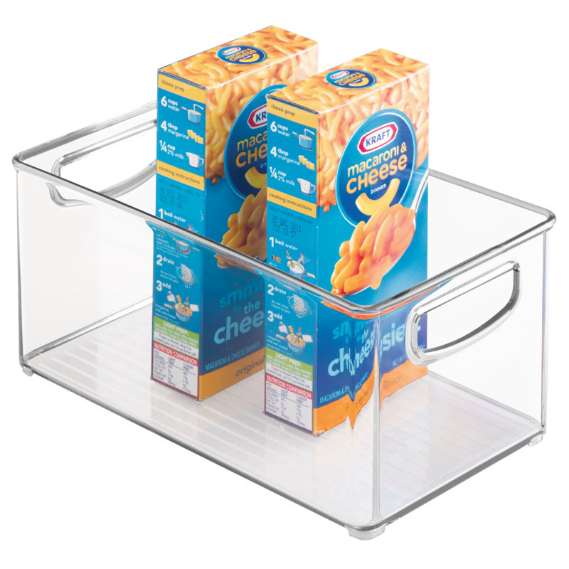 iDesign Plastic Fridge and Freezer Organizer Bin with Integrated Handles – 10" x 5" x 6", Clear