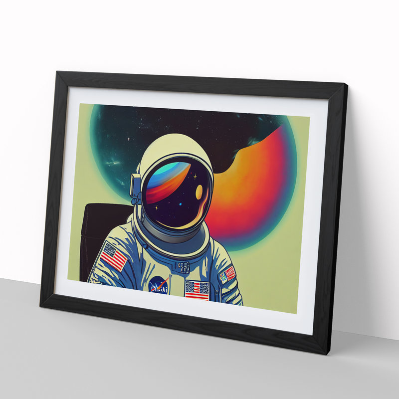Colourful Astronaut Vol.1 - Framed Print, Black, 46cm H x 64cm W x 2cm D