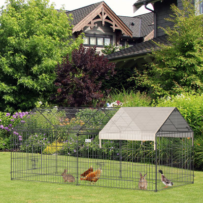 Cage galvanisée avec couvercle pour chien, lapin et poulailler Lindquist, 87 po
