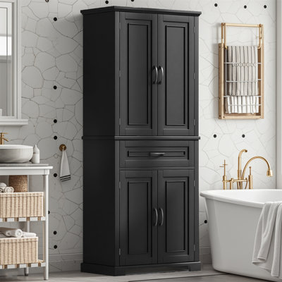 Terrazzo Multi-Functional Bathroom Storage Cabinet – Adjustable Shelves, Ample Space, Easy Installation  Product Description