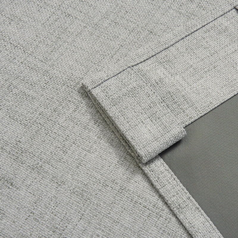 4 Pcs 100% Polyester Burlap Blackout Curtains For Bedroom Back Tab Curtains 4 Panels Set, Light Gray, 52" W x 72" L
