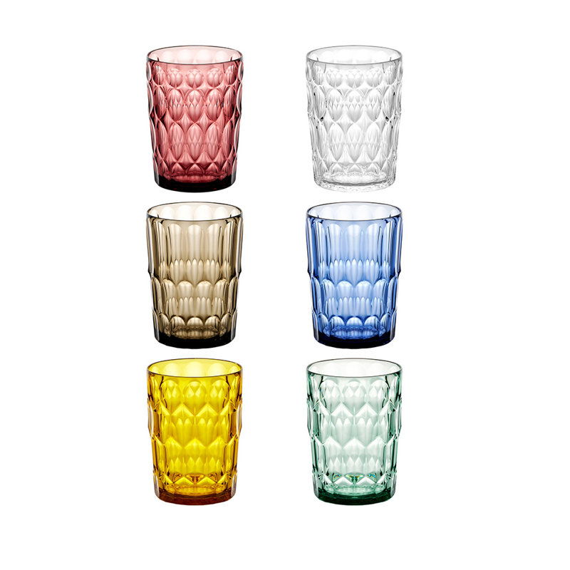 Vanity Bio Based Plastic Drinking Glass Set, 360 ml