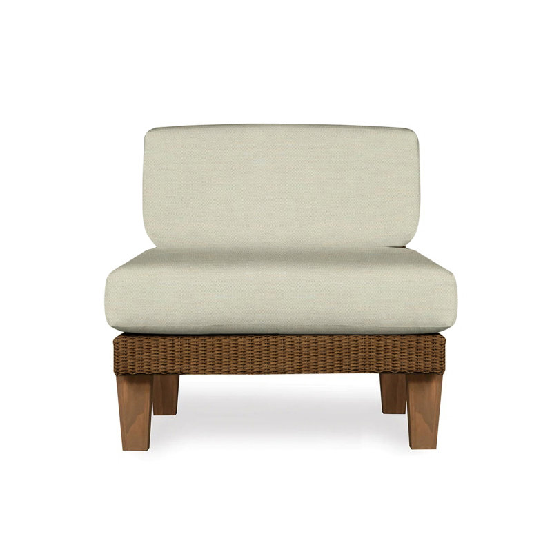 Catalina Outdoor Teak Lounge Chair, Beach Natural, Bark