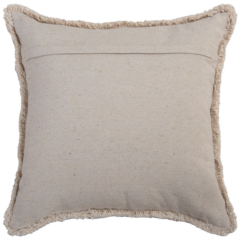 Coussin 100% coton recyclé, Brun / naturel, Mélange de duvet