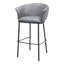 Chaise de bar 30 po en similicuir gris et noir