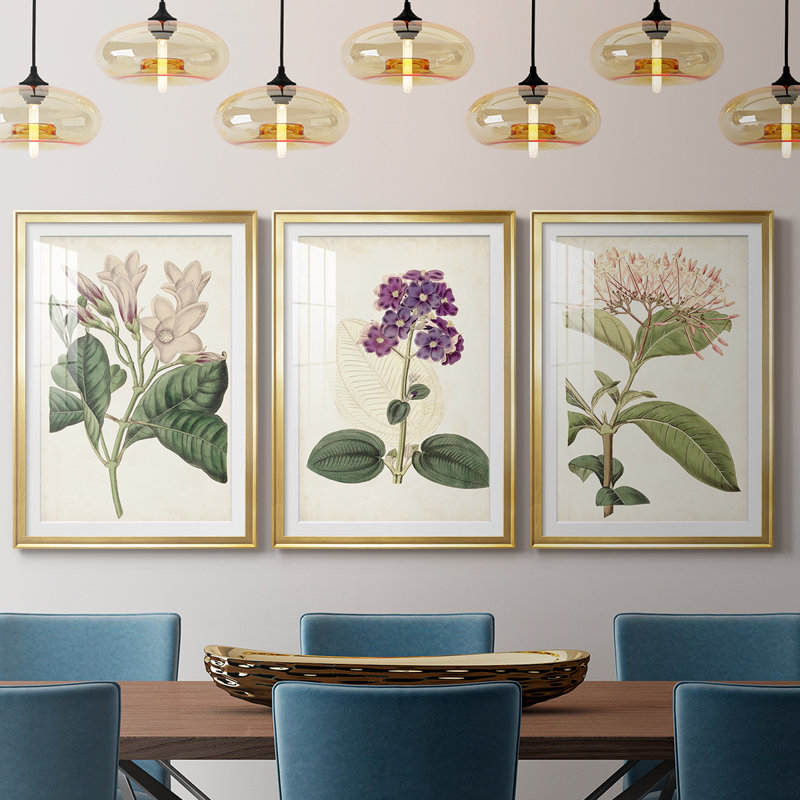 Antique Botanical Collection, H 15 po x l 19 po, Doré