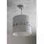 22cm H Canvas Drum Pendant Shade ( Clip On )