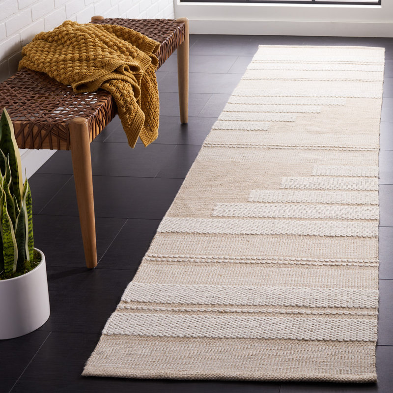 Kilim Hand Woven Performance Striped Rug, Runner 2'3" x 9'