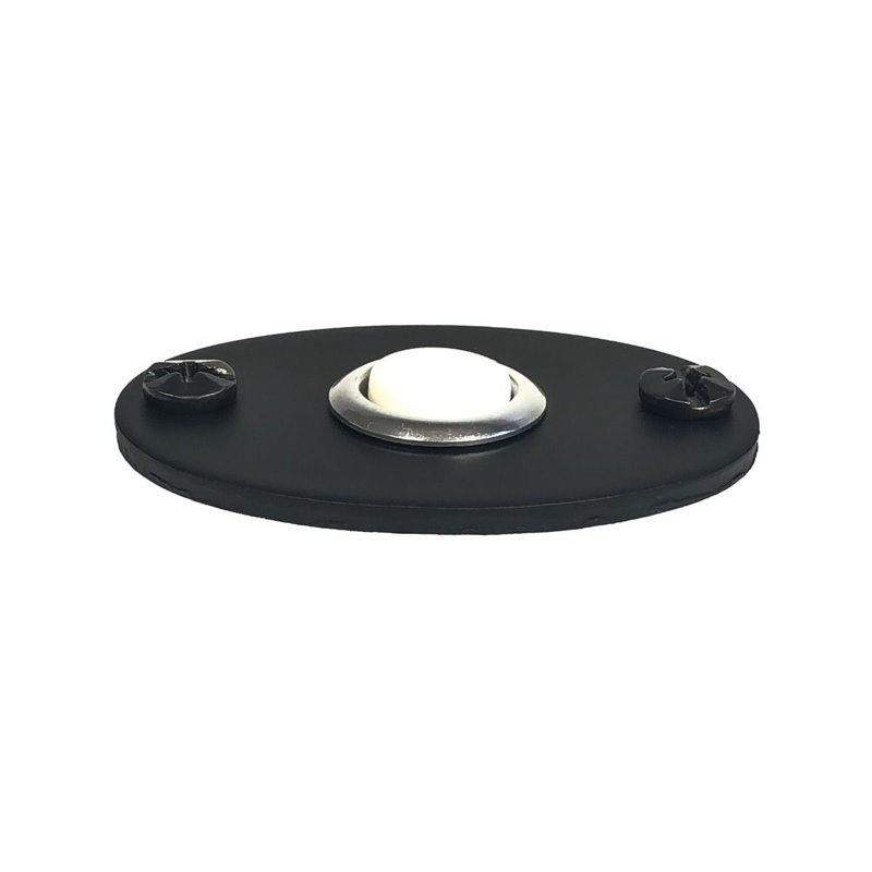 Matte Black Oval Lighted Doorbell Button