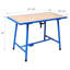 Banc de travail pliable, banc pour outils d'atelier, table d'assemblage de table de montage, capacité de charge de 660 lb, pour atelier, garage, bleu