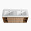 Ensemble de meuble-lavabo mural double 47,6 po avec plateau en céramique Emonte