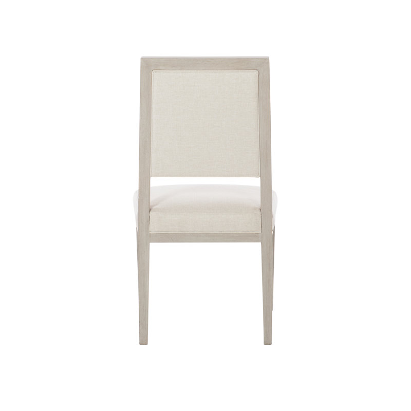Gray Linen Upholstered Transitional Side Chair