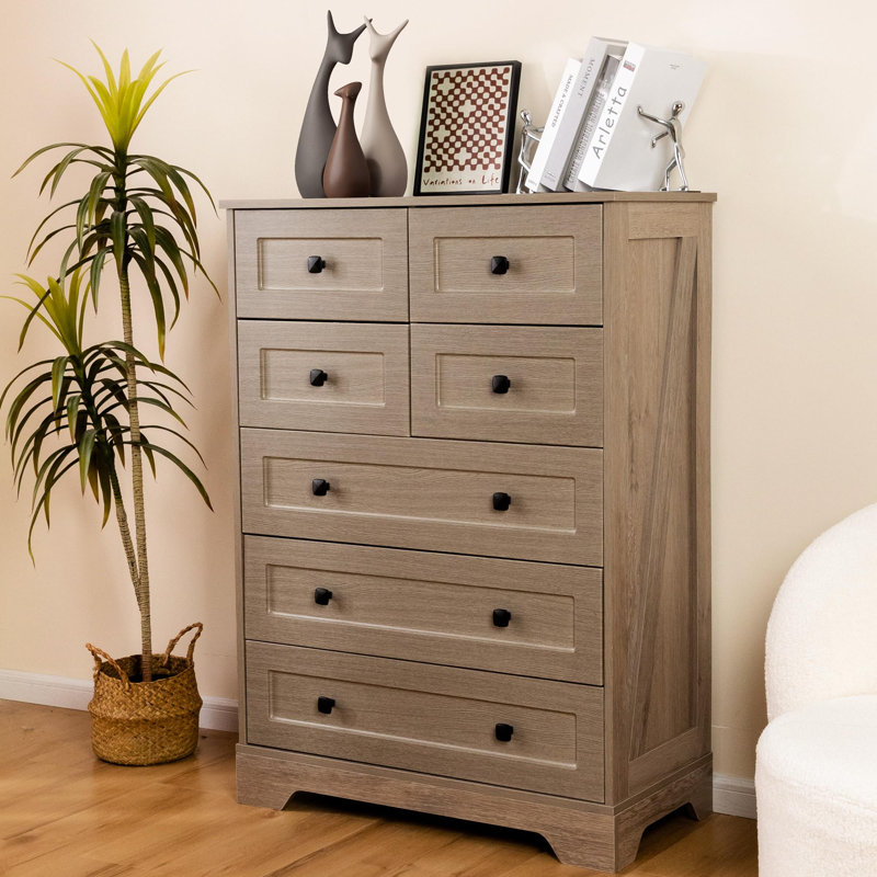 31.5cm W 7 - Drawer Chest of Drawers, Grey