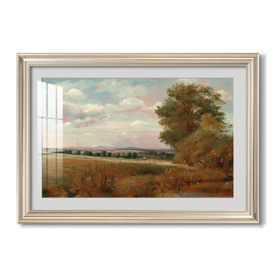 Landscape at Hampstead, with Harrow in the Distance, c. 1849-1855-John Constable-Custom Framed Print
